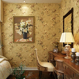 33' x 20.5" Blossoms Wallpaper Roll for Bedroom Leaves Wall Decor in Soft Color, Water-Resistant Clearhalo 'Country wall decor' 'Rustic' 'Wallpaper' Wall Decor' 1062319