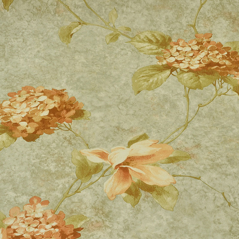 33' x 20.5" Blossoms Wallpaper Roll for Bedroom Leaves Wall Decor in Soft Color, Water-Resistant Clearhalo 'Country wall decor' 'Rustic' 'Wallpaper' Wall Decor' 1062324