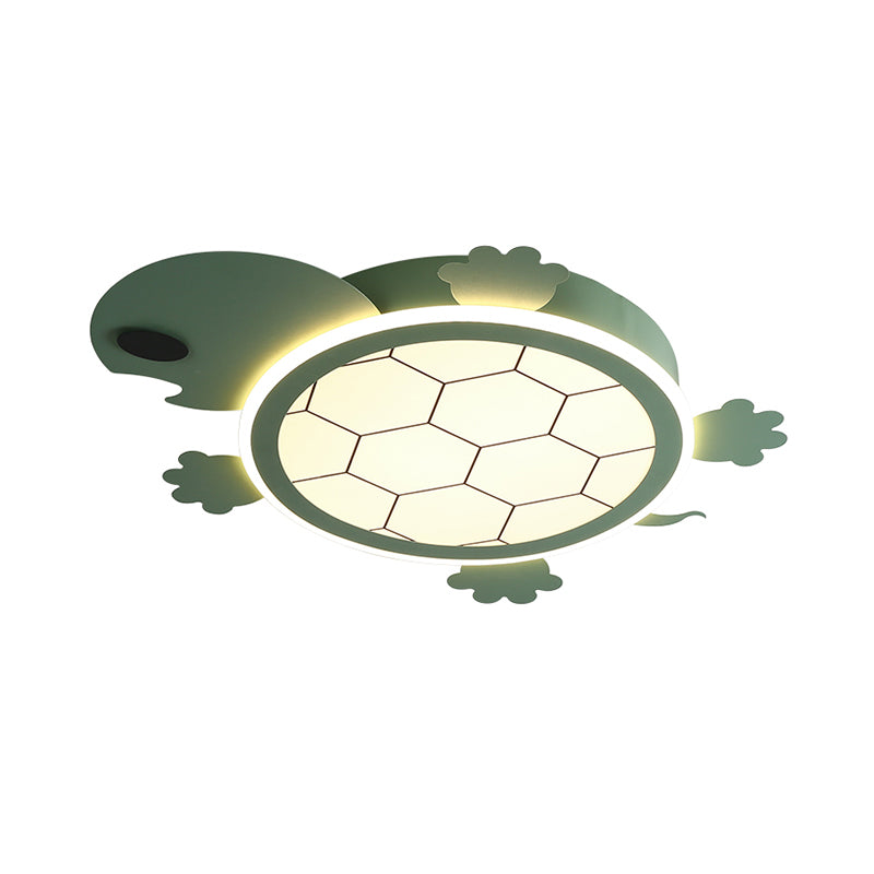 Little Turtle Acrylic Ceiling Mounted Light Cartoon LED Green Flushmount Lamp for Bedroom - Clearhalo - 'Ceiling Lights' - 'Close To Ceiling Lights' - 'Close to ceiling' - 'Flush mount' - Lighting' - 1062363