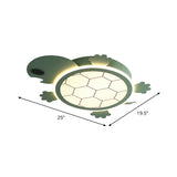 Little Turtle Acrylic Ceiling Mounted Light Cartoon LED Green Flushmount Lamp for Bedroom - Clearhalo - 'Ceiling Lights' - 'Close To Ceiling Lights' - 'Close to ceiling' - 'Flush mount' - Lighting' - 1062364