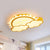 Sun and Cloud Kids Room Ceiling Flush Mount Acrylic LED Nordic Flush Light Fixture in Yellow/Blue/Pink Yellow Clearhalo 'Ceiling Lights' 'Close To Ceiling Lights' 'Close to ceiling' 'Flush mount' Lighting' 1062413