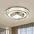 Round and Square Flush Lighting Contemporary Beveled Crystal LED Brown Flush Mount for Bedroom Brown Clearhalo 'Ceiling Lights' 'Close To Ceiling Lights' 'Close to ceiling' 'Flush mount' Lighting' 1062745
