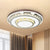 Stainless-Steel Layered Round Flushmount Modernist LED Crystal Flush Mounted Light Fixture Stainless-Steel Clearhalo 'Ceiling Lights' 'Close To Ceiling Lights' 'Close to ceiling' 'Flush mount' Lighting' 1062749