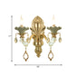 Traditional Candle Wall Lighting Idea 1/2-Light Crystal Wall Mount Lamp Fixture in Gold Clearhalo 'Wall Lamps & Sconces' 'Wall Lights' Lighting' 1062777