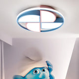 Blue and Pink Pinwheel Flush Light Kids Acrylic LED Ceiling Flush Mount for Child Room - Clearhalo - 'Ceiling Lights' - 'Close To Ceiling Lights' - 'Close to ceiling' - 'Flush mount' - Lighting' - 1062892