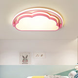 Cloud Kids Bedroom Flush Mount Lamp Acrylic Cartoon LED Ceiling Light Fixture in Pink/White/Blue - Clearhalo - 'Ceiling Lights' - 'Close To Ceiling Lights' - 'Close to ceiling' - 'Flush mount' - Lighting' - 1062924