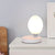 Opal Glass Egg Shell Night Light Macaron Single-Bulb Pink/Blue/Yellow Table Stand Lamp for Bedside White Clearhalo 'Lamps' 'Table Lamps' Lighting' 1063025