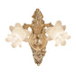 Frosted White Glass Bluebells Wall Light Traditional 1/2-Head Family Room Wall Sconce in Gold Clearhalo 'Wall Lamps & Sconces' 'Wall Lights' Lighting' 1063087