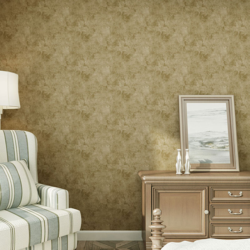 Distressed Surface Wall Decor for Living Room, 20.5" x 31' Wallpaper Roll in Natural Color Dark Yellow Clearhalo 'Modern wall decor' 'Modern' 'Wallpaper' Wall Decor' 1063396