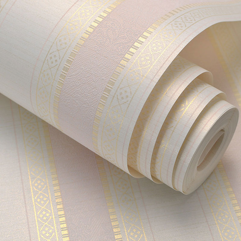 Vertical Stripe Wall Covering for Living Room Decoration Minimalist Wallpaper Roll, 31' x 20.5" Light Pink Clearhalo 'Modern wall decor' 'Modern' 'Wallpaper' Wall Decor' 1063448