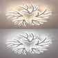 Coral Flush Ceiling Light Contemporary Acrylic 3/5/9 Lights Bedroom LED Flushmount Lighting in Warm/White/Natural Light 5 White Clearhalo 'Ceiling Lights' 'Close To Ceiling Lights' 'Close to ceiling' 'Semi-flushmount' Lighting' 106405