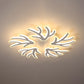 Coral Flush Ceiling Light Contemporary Acrylic 3/5/9 Lights Bedroom LED Flushmount Lighting in Warm/White/Natural Light 5 White Warm Clearhalo 'Ceiling Lights' 'Close To Ceiling Lights' 'Close to ceiling' 'Semi-flushmount' Lighting' 106406