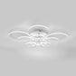Acrylic Rings LED Semi Flush Light Simple 4/6/8 Lights Ceiling Mount Light Fixture in Warm/White Light 10 White White Clearhalo 'Ceiling Lights' 'Close To Ceiling Lights' 'Close to ceiling' 'Semi-flushmount' Lighting' 106475