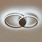 14"/19"/21.5" Double Rings Bedroom Flush Mount Light Acrylic LED Simplicity Brown Ceiling Mounted Fixture in Warm/White/Natural Light Clearhalo 'Ceiling Lights' 'Close To Ceiling Lights' 'Close to ceiling' 'Flush mount' Lighting' 106477
