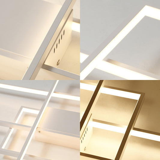 Rectangular Flushmount Modernism Acrylic LED White Flush Mount Light Fixture in Warm/White/Natural Light Clearhalo 'Ceiling Lights' 'Close To Ceiling Lights' 'Close to ceiling' 'Flush mount' Lighting' 106642