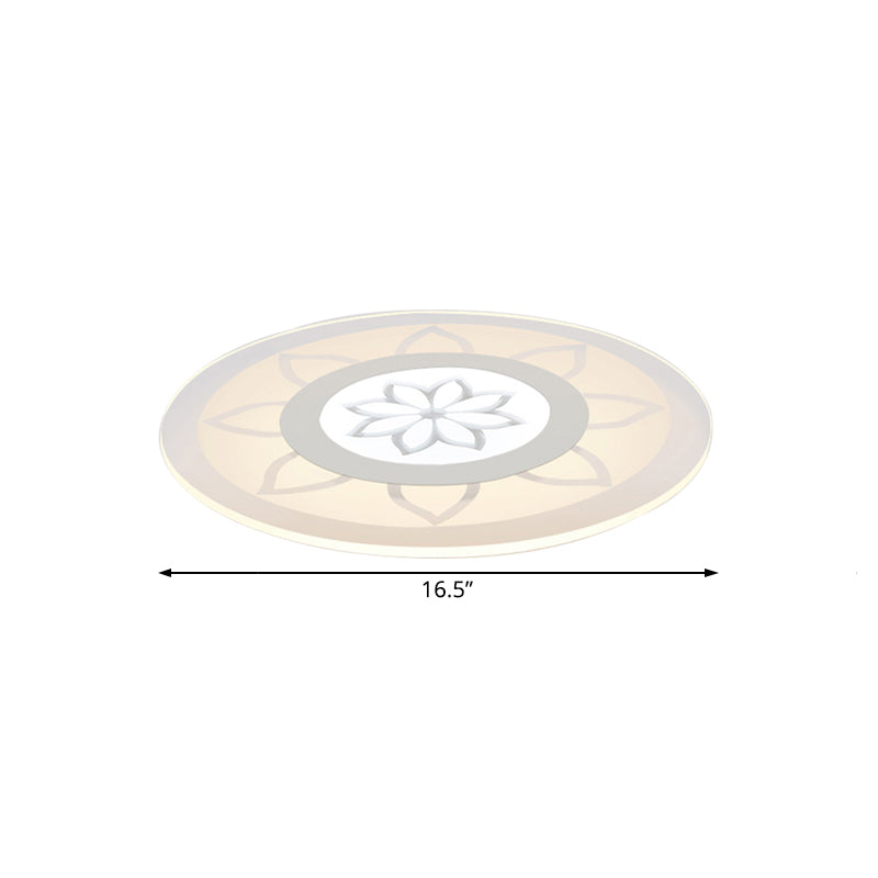 Blossom Acrylic Flushmount Contemporary LED White Ceiling Flush Lamp in Warm/White, 8"/16.5"20.5" Wide Clearhalo 'Ceiling Lights' 'Close To Ceiling Lights' 'Close to ceiling' 'Flush mount' Lighting' 106910