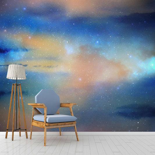 Starry Sky Wall Art for Home Decoration Minimalist Mural Wallpaper, Custom Size Available