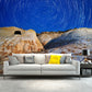 Nordic Star and Mountain Mural in Blue and Brown Living Room Decorative Wall Art, Custom-Made Clearhalo 'Wall Decor' 'Wall Mural' 1112856
