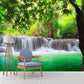 Decorative Waterfall and Trees Mural Non-Woven Fabric Minimalist Wall Covering for Living Room Clearhalo 'Wall Decor' 'Wall Mural' 1114125