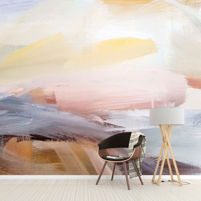 Full Size Watercolors Wall Art in Multi-Colored Non-Woven Fabric Wall Mural for Room Decor, Made to Measure Clearhalo 'Wall Decor' 'Wall Mural' 1114326