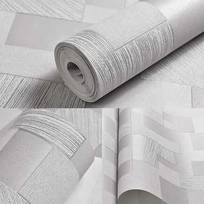 Minimalist Mosaic Effect Wall Decor in Natural Color Bathroom Wallpaper, 33'L x 20.5" Grey Clearhalo 'Modern wall decor' 'Modern' 'Wallpaper' Wall Decor' 1114622