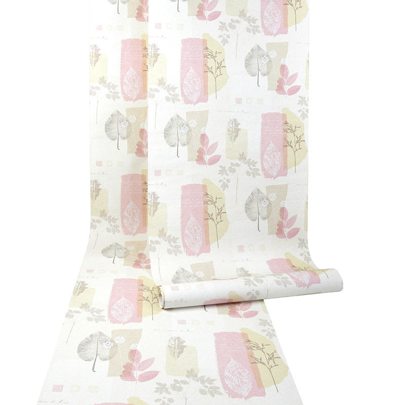 Decorative Leaves Wallpaper Non-Woven Fabric Minimalist Wall Covering for Bedroom Clearhalo 'Modern wall decor' 'Modern' 'Wallpaper' Wall Decor' 1114656