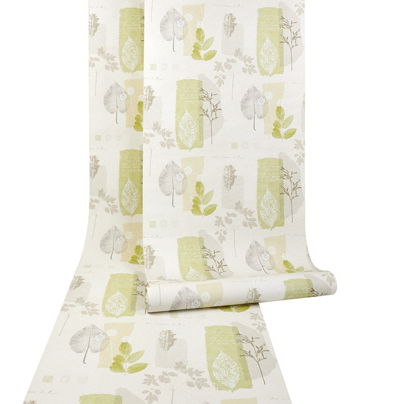Decorative Leaves Wallpaper Non-Woven Fabric Minimalist Wall Covering for Bedroom Clearhalo 'Modern wall decor' 'Modern' 'Wallpaper' Wall Decor' 1114660