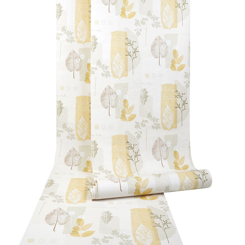 Decorative Leaves Wallpaper Non-Woven Fabric Minimalist Wall Covering for Bedroom Clearhalo 'Modern wall decor' 'Modern' 'Wallpaper' Wall Decor' 1114664