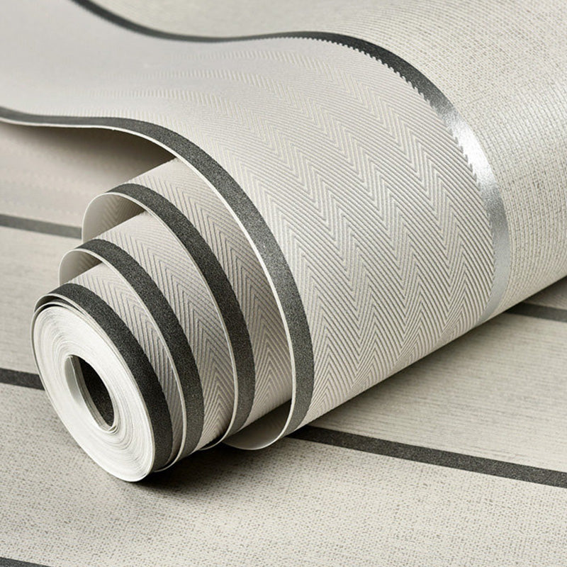 Simplicity Wall Covering in Soft Color Vertical Stripe Wallpaper Roll, 20.5"W x 31'L Clearhalo 'Modern wall decor' 'Modern' 'Wallpaper' Wall Decor' 1114679