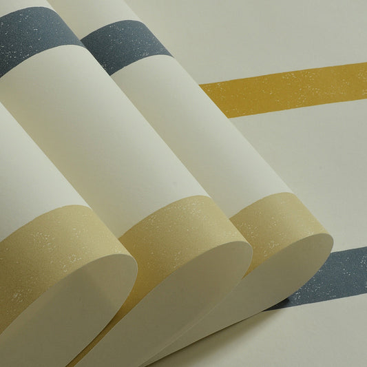 Latitudinal Stripe Wallpaper Roll for Kids Bedroom in Natural Color, 20.5"W x 33'L Clearhalo 'Wall Decor' 'Wallpaper' 1116421