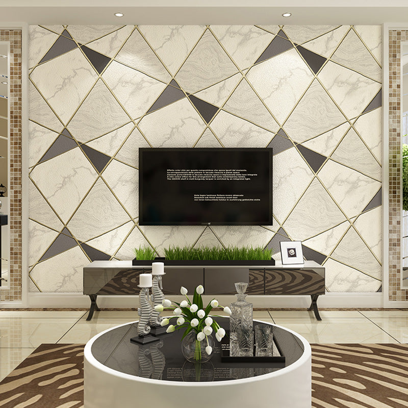 Natural Color Marble Effect Wallpaper Stain-Resistant Flock Textured Wall Covering for Bathroom Gray-White Clearhalo 'Modern wall decor' 'Modern' 'Wallpaper' Wall Decor' 1116484