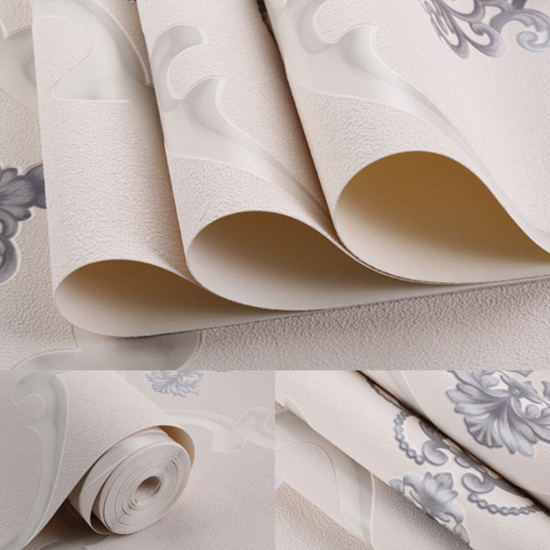 Color Block Wallpaper Roll 20.5 in x 33 ft Flock Wall Covering for Guest Room, Non-Pasted Clearhalo 'Modern wall decor' 'Modern' 'Wallpaper' Wall Decor' 1116495