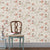 Rural Bird and Flower Wallpaper Roll for Home, 33' x 20.5" Wall Covering in Natural Color Cream Gray Clearhalo 'Country wall decor' 'Rustic' 'Wallpaper' Wall Decor' 1116627