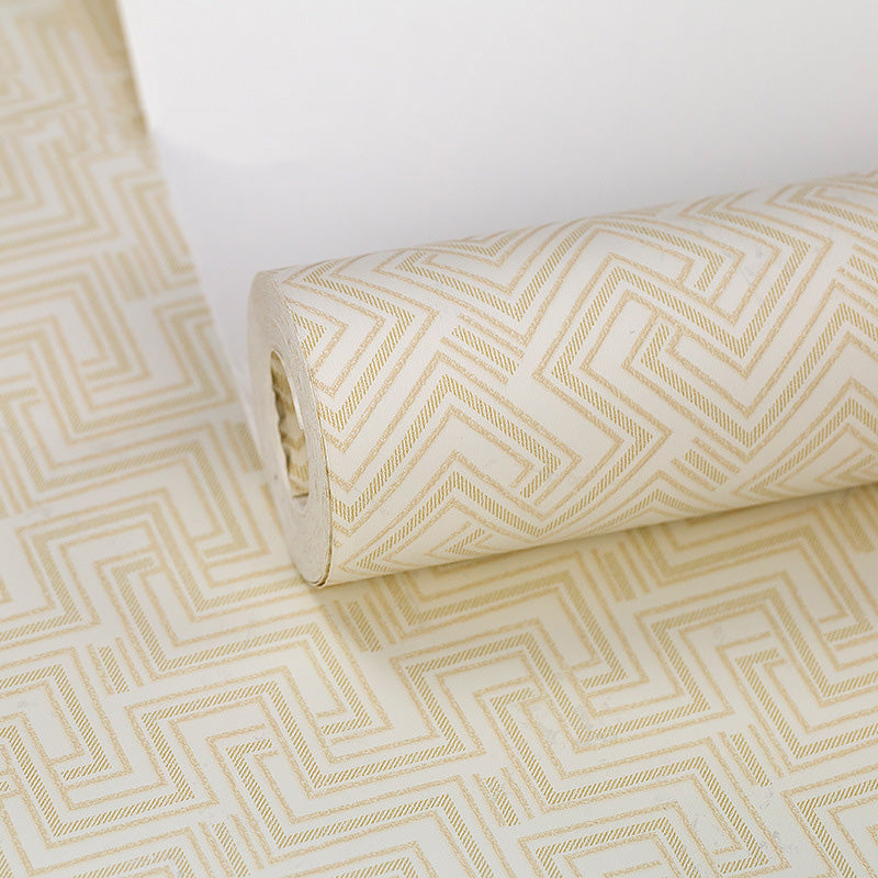 Decorative Color Block Wall Covering Non-Woven Fabric Nordic Wallpaper for Bedroom, Non-Pasted Clearhalo 'Modern wall decor' 'Modern' 'Wallpaper' Wall Decor' 1116667