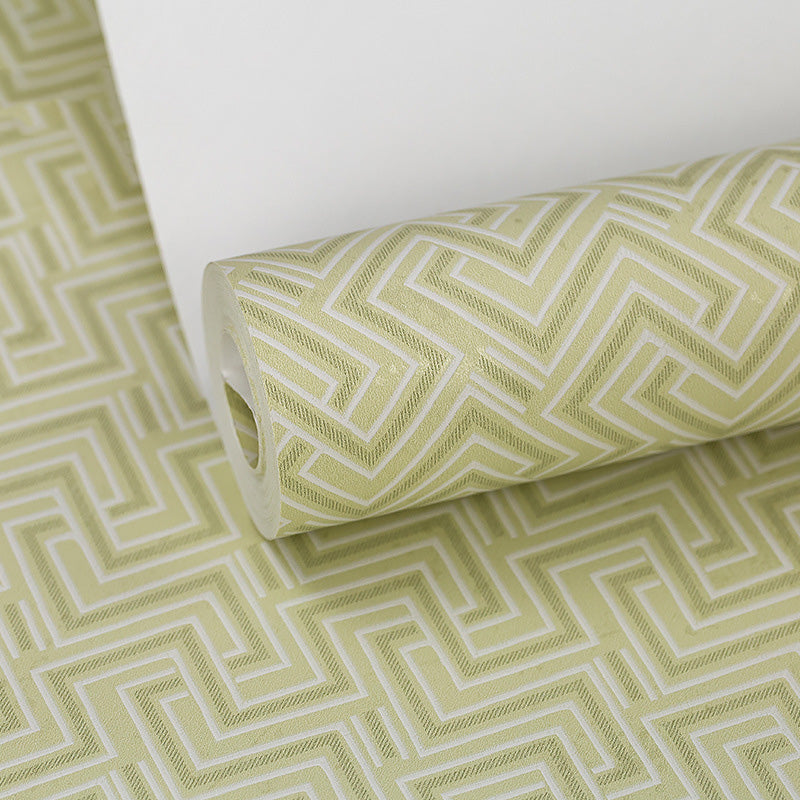 Decorative Color Block Wall Covering Non-Woven Fabric Nordic Wallpaper for Bedroom, Non-Pasted Clearhalo 'Modern wall decor' 'Modern' 'Wallpaper' Wall Decor' 1116670