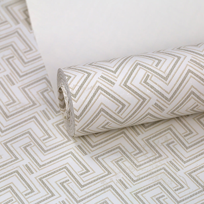 Decorative Color Block Wall Covering Non-Woven Fabric Nordic Wallpaper for Bedroom, Non-Pasted Clearhalo 'Modern wall decor' 'Modern' 'Wallpaper' Wall Decor' 1116673