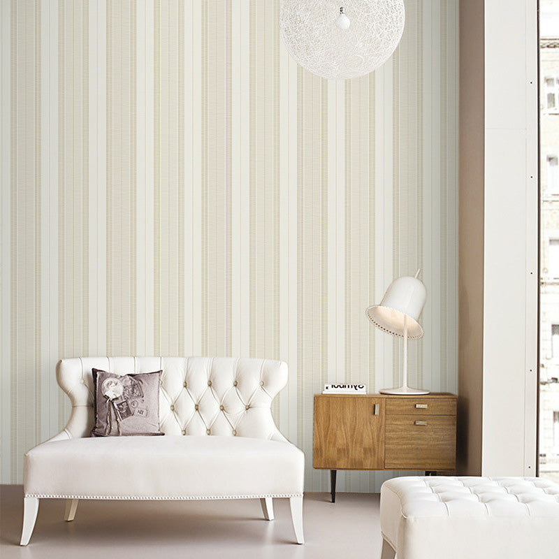 Vertical Stripe Wall Decor Non-Woven Fabric Wallpaper for Living Room, 20.5"W x 33'L Coffee-Yellow Clearhalo 'Modern wall decor' 'Modern' 'Wallpaper' Wall Decor' 1116762