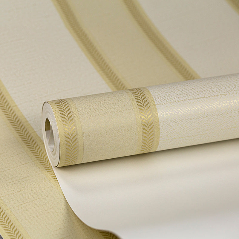 Vertical Stripe Wallpaper Roll for Bedroom Decor 33' x 20.5" Wall Covering in Natural Color, Stain-Resistant Clearhalo 'Modern wall decor' 'Modern' 'Wallpaper' Wall Decor' 1116790