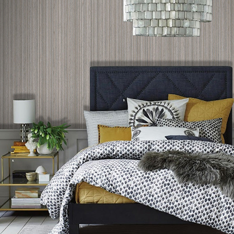 Water-Resistant Latitudinal Stripe Wallpaper Non-Woven Fabric Modern Wall Covering for Dining Room Gray-Green Clearhalo 'Modern wall decor' 'Modern' 'Wallpaper' Wall Decor' 1116841