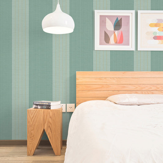 Postmodern Wallpaper Roll in Neutral Color Vertical Stripe Wall Covering for Bedroom, 20.5"W x 33'L Light Green Clearhalo 'Modern wall decor' 'Modern' 'Wallpaper' Wall Decor' 1116844