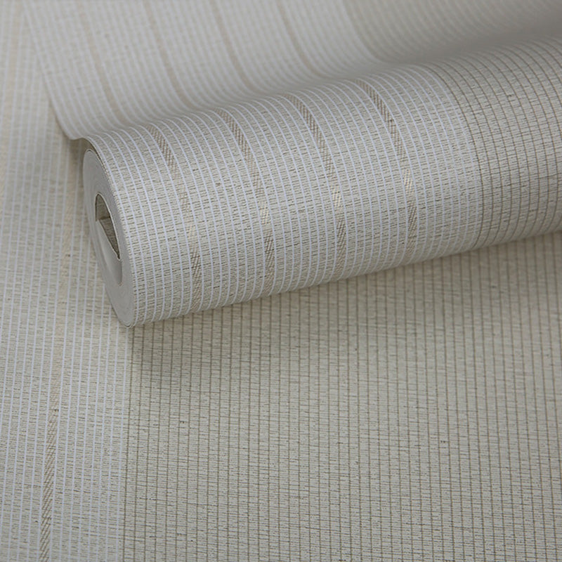 Natural Color Nordic Wall Decor 57.1 sq ft. Latitudinal Stripes Wallpaper in Bedroom Clearhalo 'Modern wall decor' 'Modern' 'Wallpaper' Wall Decor' 1116855