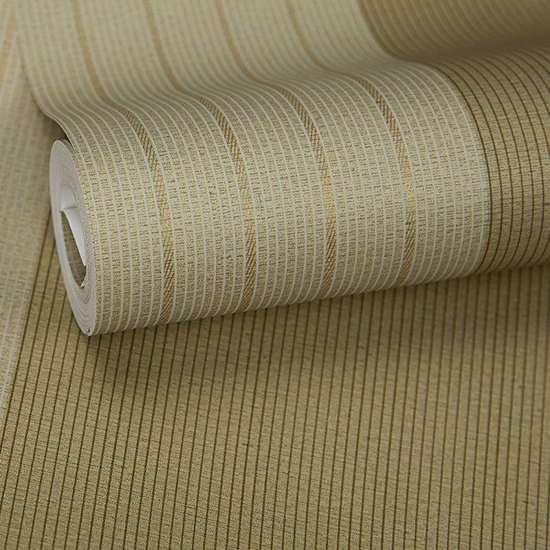 Natural Color Nordic Wall Decor 57.1 sq ft. Latitudinal Stripes Wallpaper in Bedroom Clearhalo 'Modern wall decor' 'Modern' 'Wallpaper' Wall Decor' 1116861