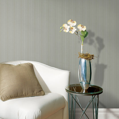 Latitudinal Stripes Wallpaper for Living Room Decor Contemporary Wall Covering, 20.5"W x 33'L Gray-Green Clearhalo 'Modern wall decor' 'Modern' 'Wallpaper' Wall Decor' 1116879