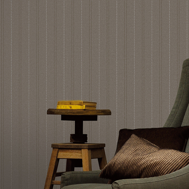 Latitudinal Stripes Wallpaper for Living Room Decor Contemporary Wall Covering, 20.5"W x 33'L Taupe Clearhalo 'Modern wall decor' 'Modern' 'Wallpaper' Wall Decor' 1116882