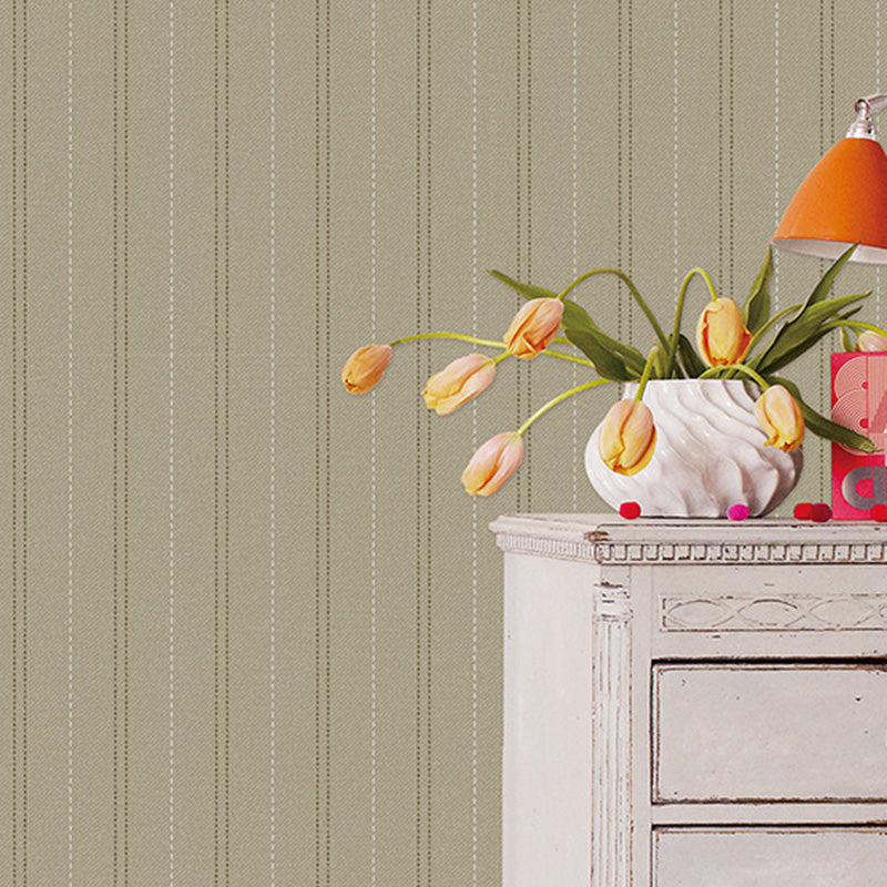 Latitudinal Stripes Wallpaper for Living Room Decor Contemporary Wall Covering, 20.5"W x 33'L Beige Clearhalo 'Modern wall decor' 'Modern' 'Wallpaper' Wall Decor' 1116888