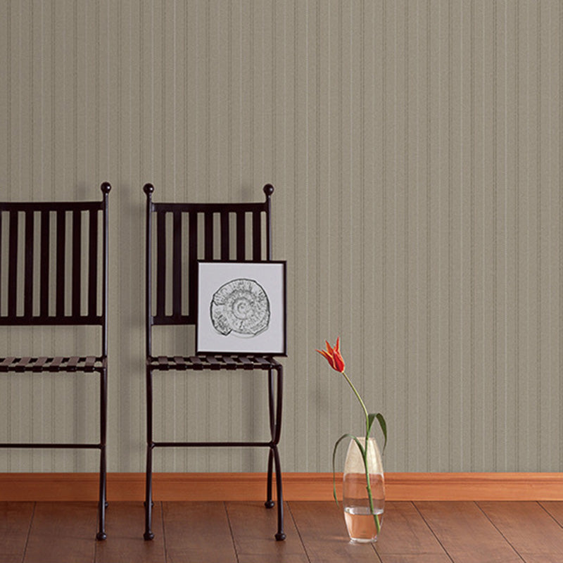 Latitudinal Stripes Wallpaper for Living Room Decor Contemporary Wall Covering, 20.5"W x 33'L Beige-Coffee Clearhalo 'Modern wall decor' 'Modern' 'Wallpaper' Wall Decor' 1116891