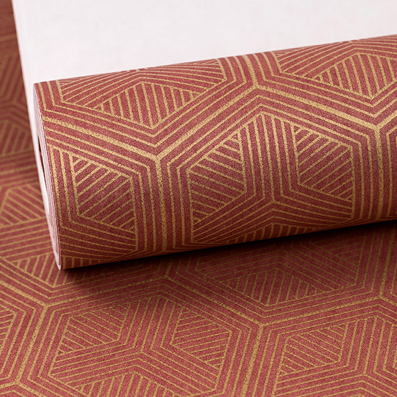 Moisture-Resistant Hexagon Wall Decor 20.5"W x 33'L Minimalist Wallpaper Roll for Living Room Clearhalo 'Modern wall decor' 'Modern' 'Wallpaper' Wall Decor' 1116895