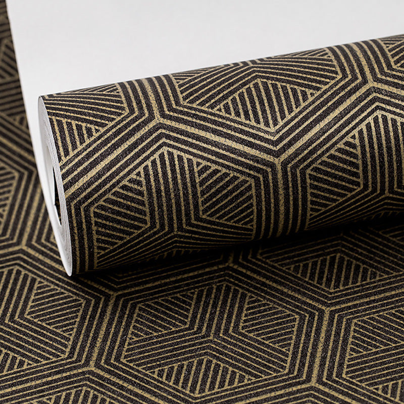 Moisture-Resistant Hexagon Wall Decor 20.5"W x 33'L Minimalist Wallpaper Roll for Living Room Clearhalo 'Modern wall decor' 'Modern' 'Wallpaper' Wall Decor' 1116901