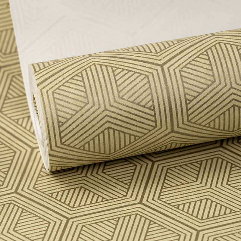 Moisture-Resistant Hexagon Wall Decor 20.5"W x 33'L Minimalist Wallpaper Roll for Living Room Clearhalo 'Modern wall decor' 'Modern' 'Wallpaper' Wall Decor' 1116904