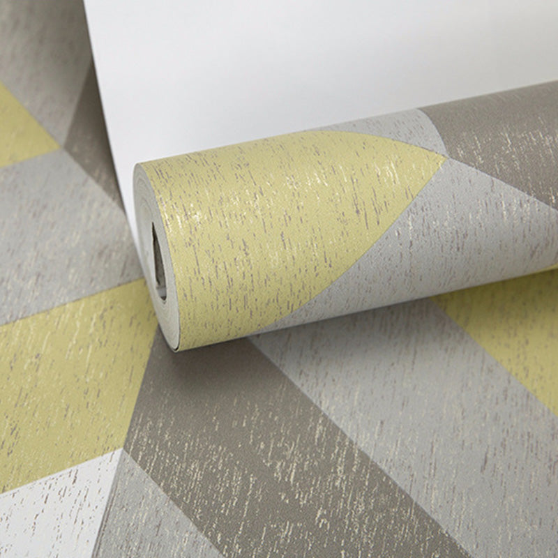 Contemporary Wall Decor in Natural Color Cubic Wallpaper Roll, 20.5" by 33', Non-Pasted Yellow Clearhalo 'Modern wall decor' 'Modern' 'Wallpaper' Wall Decor' 1116915